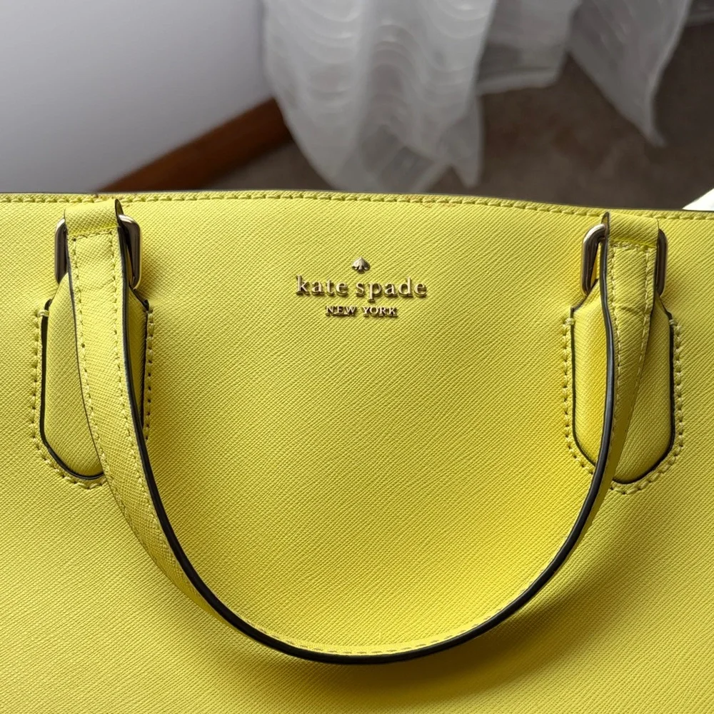 kate spade Yellow Structured Leather Satchel